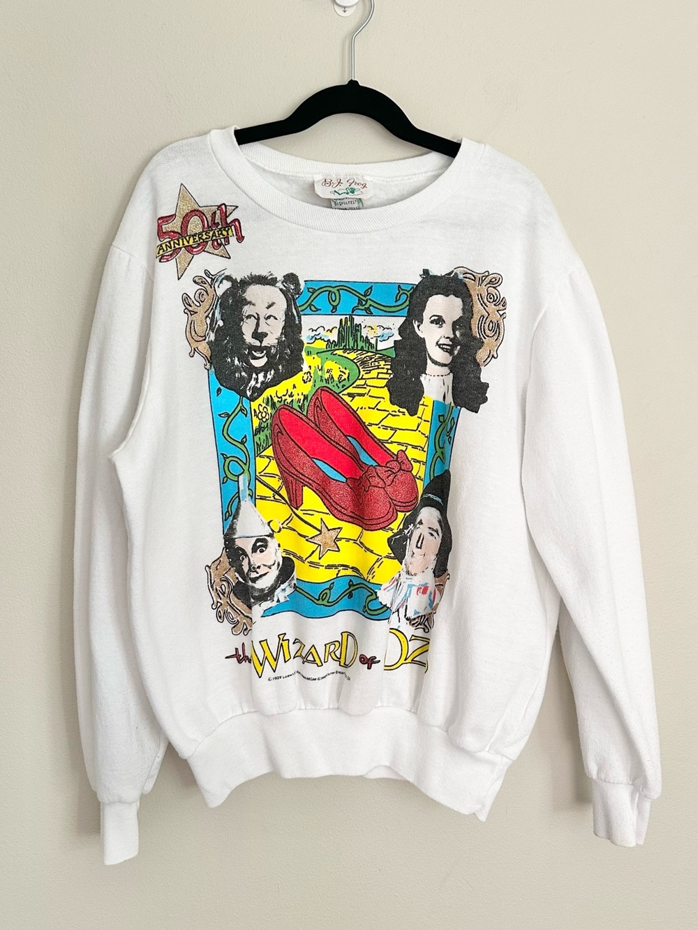 Vintage 1989 Wizard of Oz 50th Anniversary USA Graphic Sweatshirt S Rare Retro
